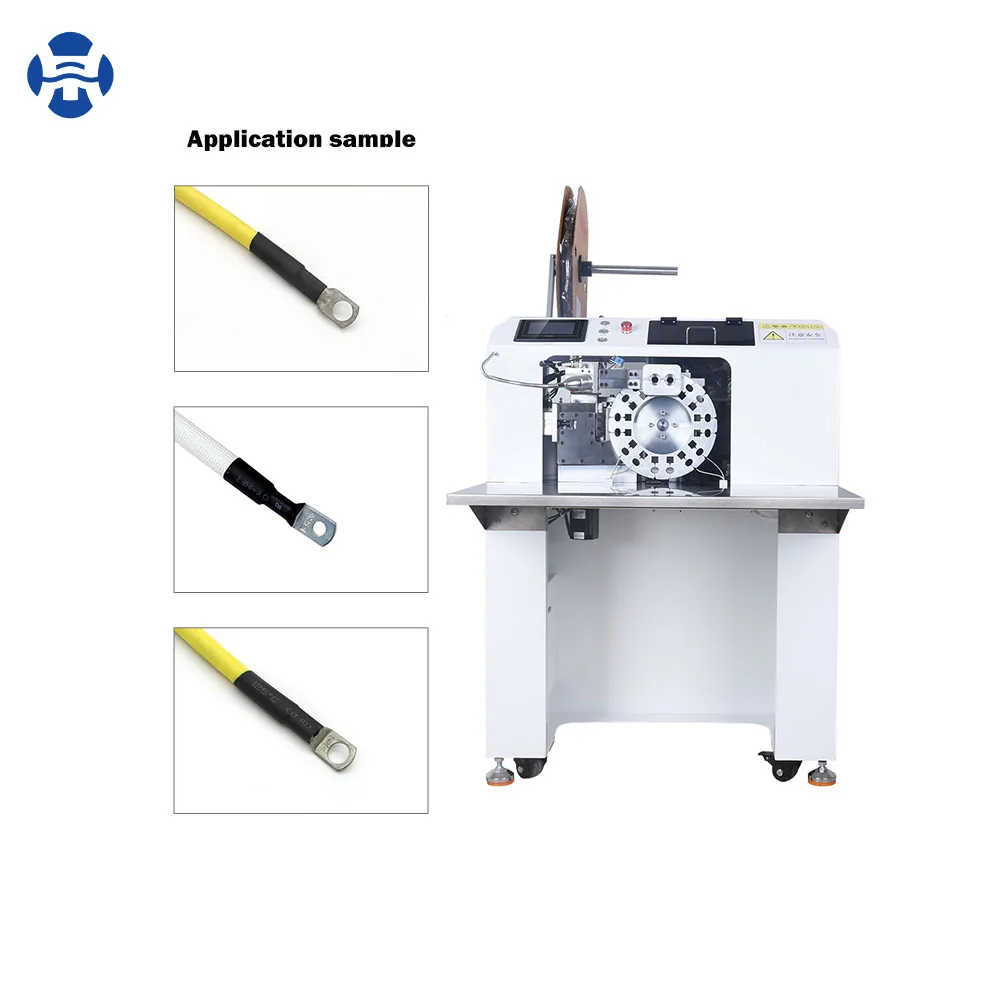 New Energy Large Square Heat Shrink Casing Machine Automatically Cable Manufacturing Heating Shrinkable Tube Stripping