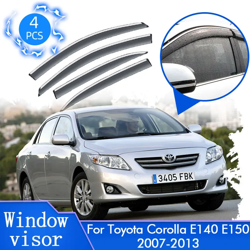 

For Toyota Corolla AXIO E140 E150 2007 2008 2009 2010 2011 2012 2013 Side Vent Rain Windows Visors Deflectors Guard Windshield