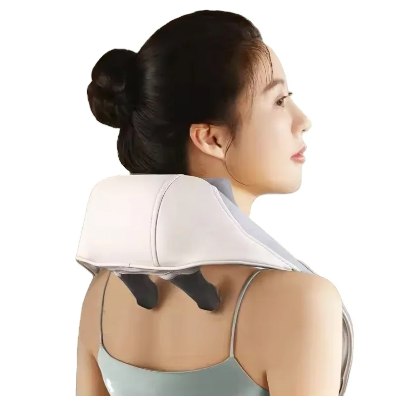 USB Wireless Electric Shiatsu kneading relief Neck Shoulder Massager for Car travel Neck Back Body Heating Massager