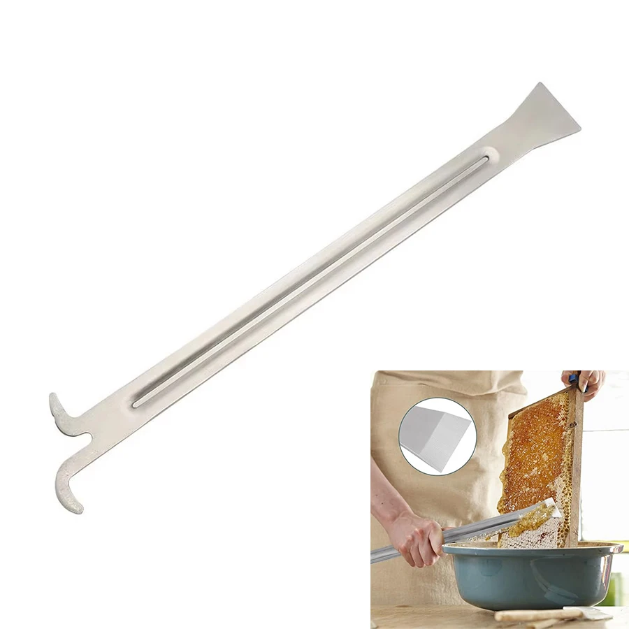 1 Pc Hive Scraper Tool Paint Scraping Flat Sliver Bee Hive Frame Lifter and Scraper Cleaning Beehive Stainless Steel Tool