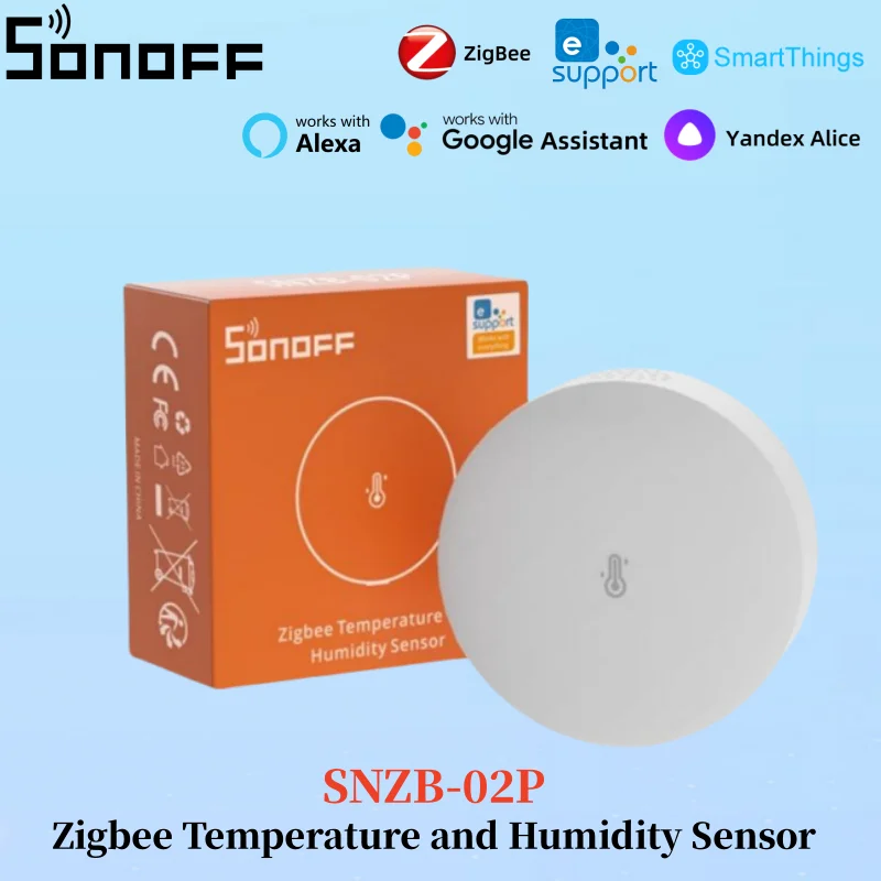 SONOFF SNZB-02P Zigbee Temperature and Humidity Sensor Smart Home High-Accurate Real-time Monitoring Work With Alexa Google