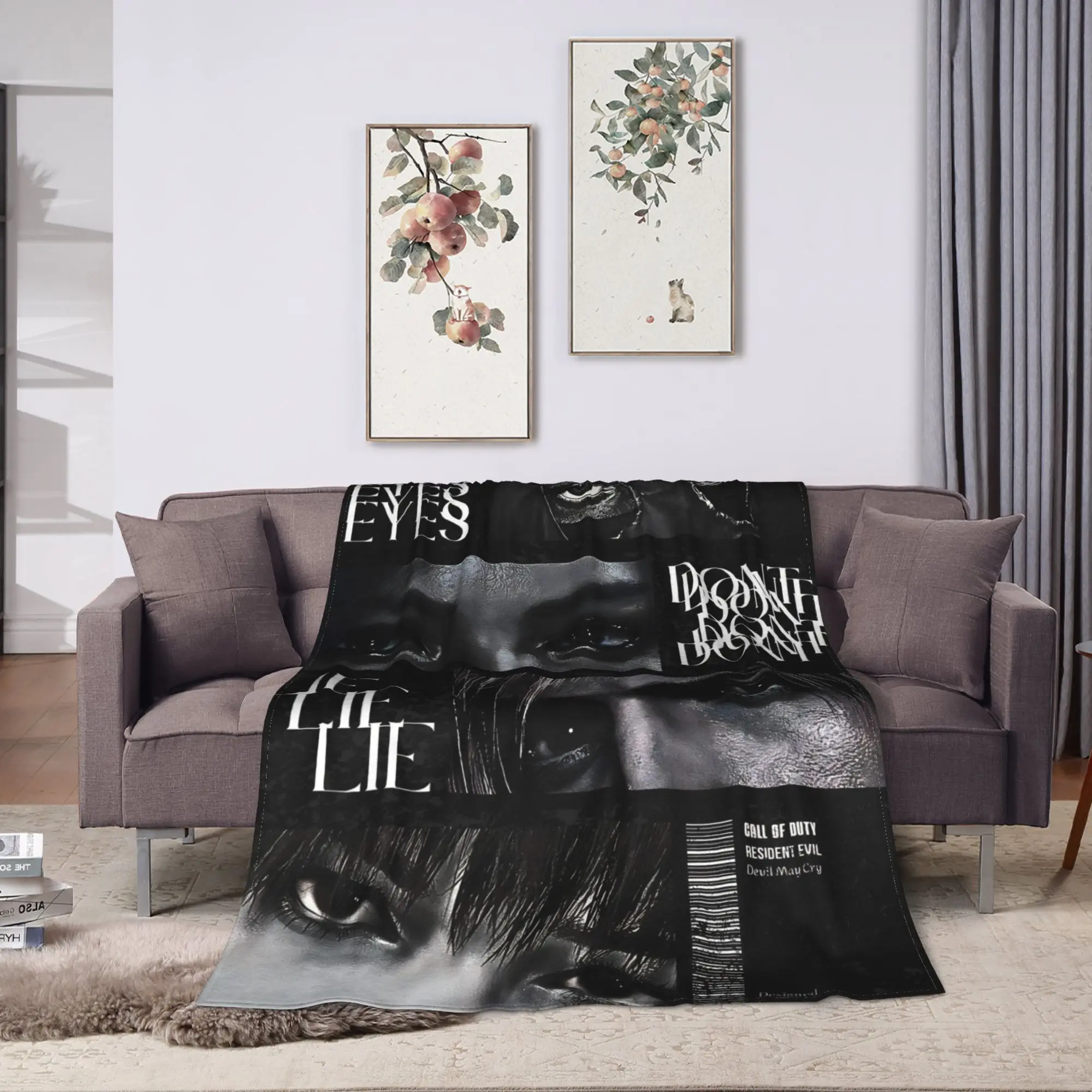 Leon Kennedy Resident Evil Flannel Blanket  Super Soft Throw Blanket for Outdoor Camping Fluffy Bedspread Sofa Bed Cover