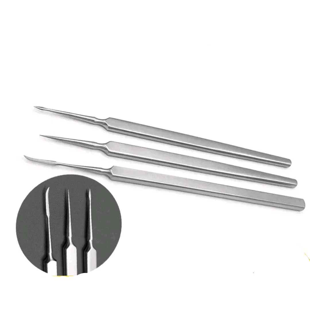 Foreign Body Needle With Iris Knife Eye Willow Leaf Stainless Steel Wire Carving Mouthbreaker