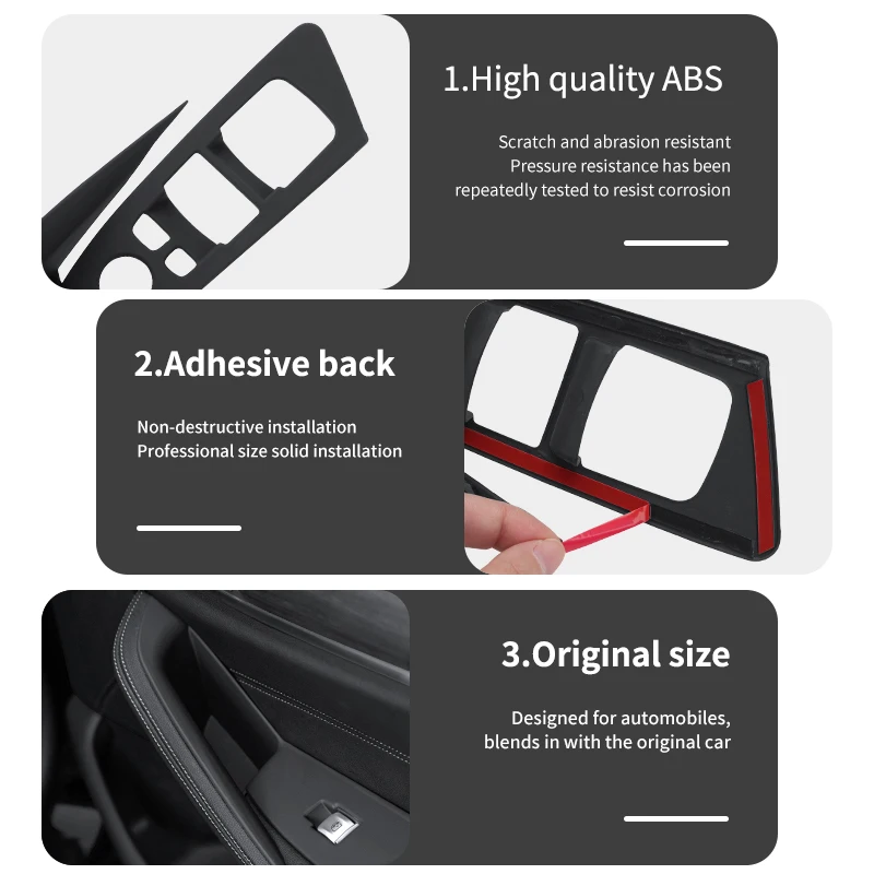 For BMW 5 Series G30 G38 2018-2023 LHD Car Door Handle Storage Box Carbon Fiber Door Armrest Protector Phone Holder Organizer
