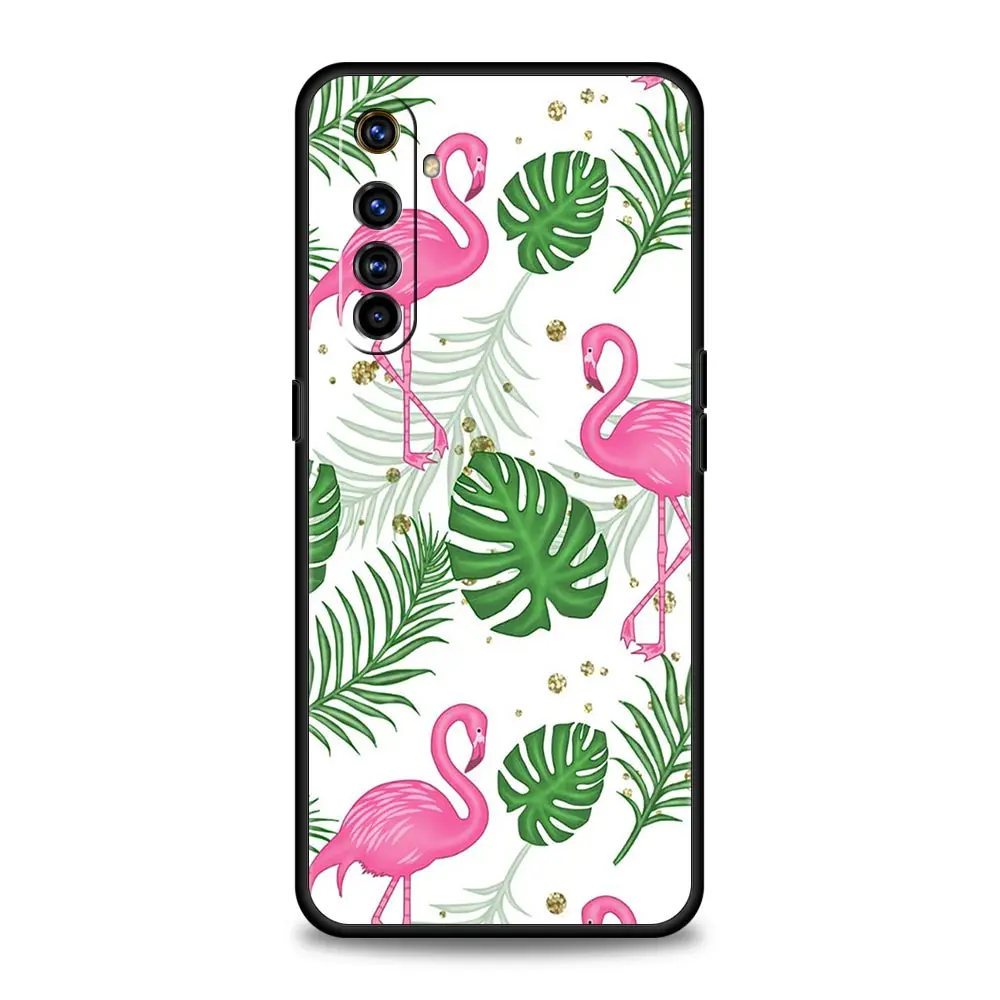 เคสโทรศัพท์ลายนกฟลามิงโกสีชมพูน่ารักสำหรับ Realme 12 11 10 9 8 5กรัม7 6 GT5 GT3 GT2โปร C21 C11 C25มี C35 GT NEO 2 3T 5ปกอ่อน
