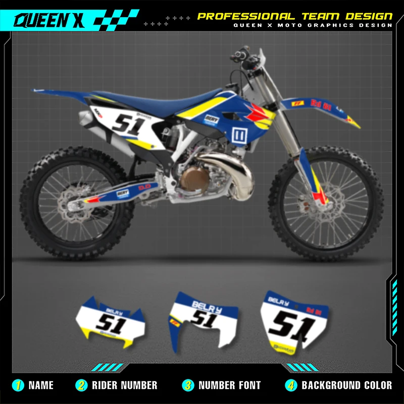 

Комплект наклеек с графикой Queen X MOTOR для Husqvarna 125 250 300 350 450 TC FC 2014 2015 TE FE 2014 2015 2016