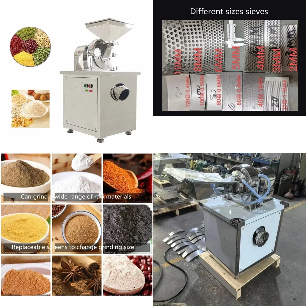 

Hot Stainless Steel Corn Flour Milling Grinding Machine/ Flour Powder Pulverizer Grain Crusher Chilli Crushing Machine