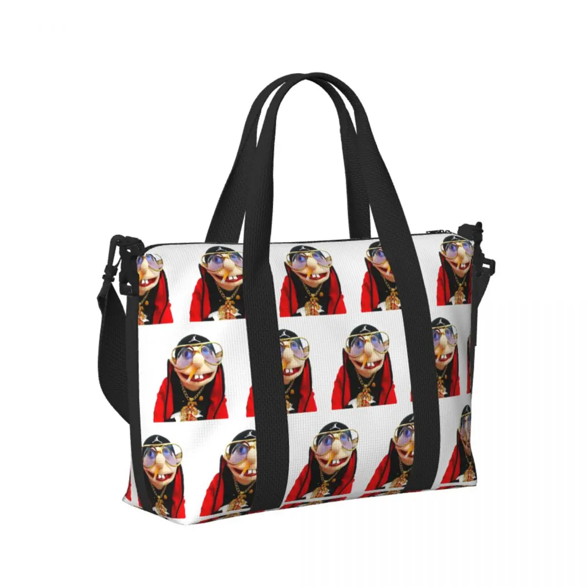 

Custom SML Rapper Jeffy Beach Travel Bag Large Capacity Tote Bags for Gym Yoga Women Shopping Duffle Shoulder Bag