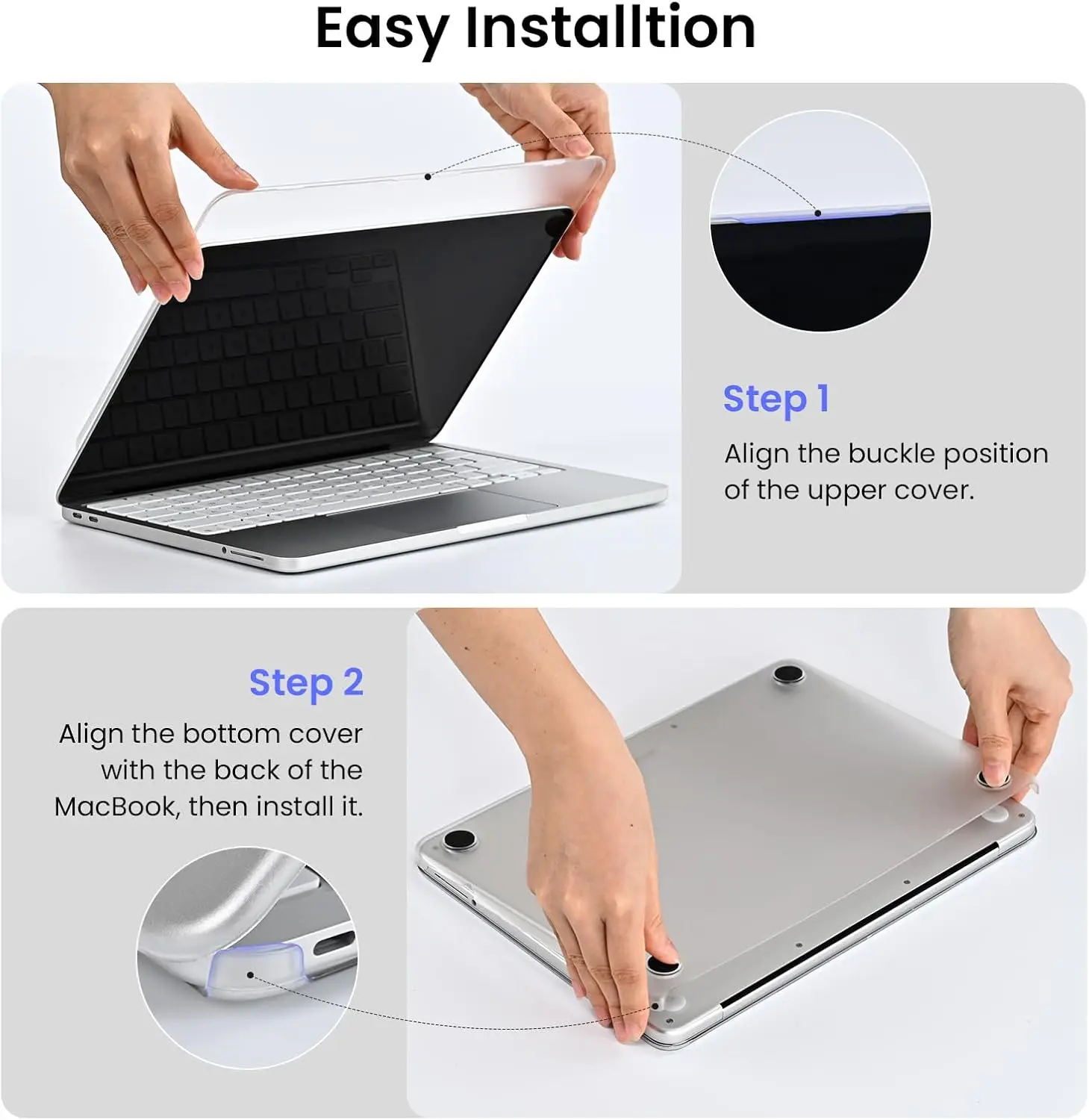 Für MacBook Neo Case 13 Zoll 2026 A18 Pro Chip Modell A3404, passend zur offiziellen Farbe, kratzfest, Geschenk zur Schulanfangszeit – Detail 6