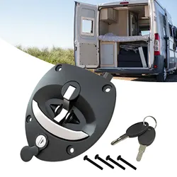 RV Entry Door Lock Camper Door Latch Easy Installation Replacement for Motorhome Cargo Hauler Toolbox Yacht Instrument Box