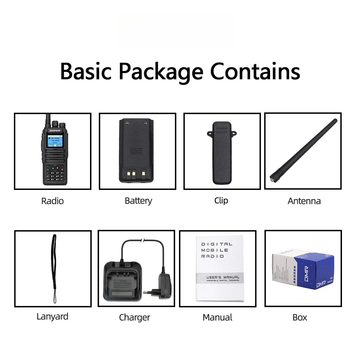 DMR DM-1701 Digital Walkie Talkie Digital Analog Dual Mode Two Way Radio OpenGD77 Dual Time Slot Tier 1+2 Ham Radio DR-1801 LCD view 6