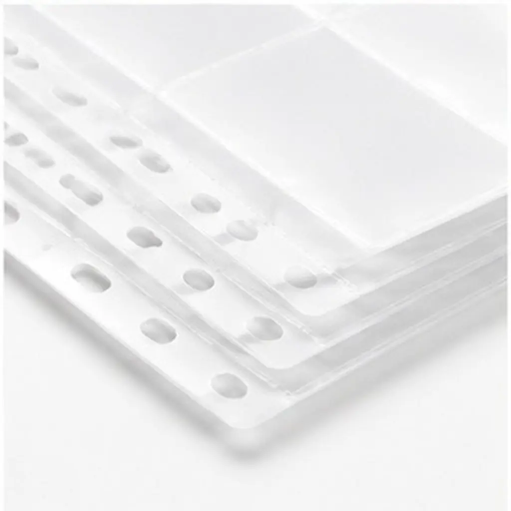 20Pcs Double Sided Sticker Release Paper A4 Blank Punched Loose Leaf Binder Refills Reusable Pages for Sticker Album Journaling