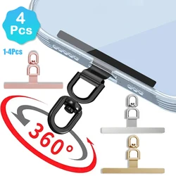 1-4Pcs Phone Tether Tab Rotatable 360° Phone Lanyard Patch Universal Cell Phone Lanyard Patch for Phone Strap Full Phone Cases