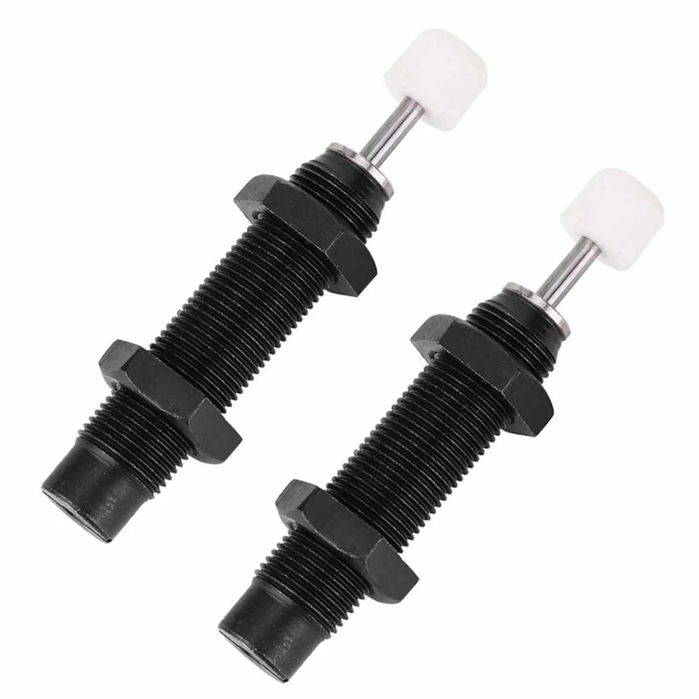 2pcs set M12x10mm Pneumatic Shock Absorber Stroke Monotube Oil Pressure Shock Absorber Metal Construction Oil Buffer