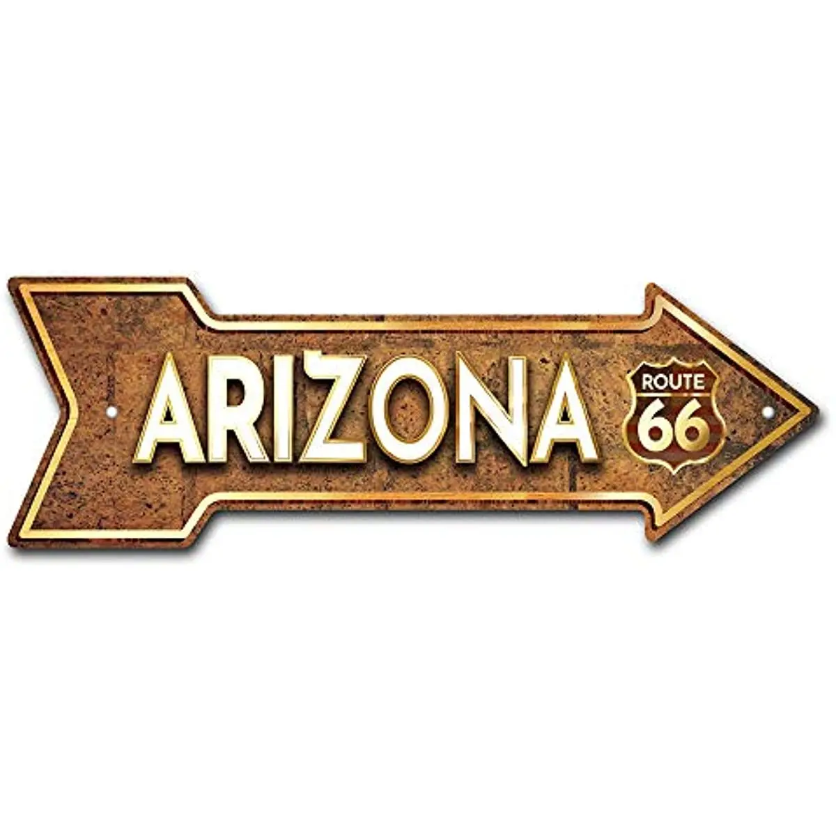 Arizona Route 66 Arrow Sign Indoor Outdoor Direction Arrow Sign Funny Home Decor for Garages Living Rooms Bedroom Offices Sign