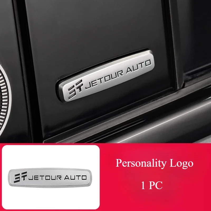 For Jetour Traveller T1 T2 Original Aluminum Alloy Emblem Sticker Logo Adhesion Car Interior Accessories