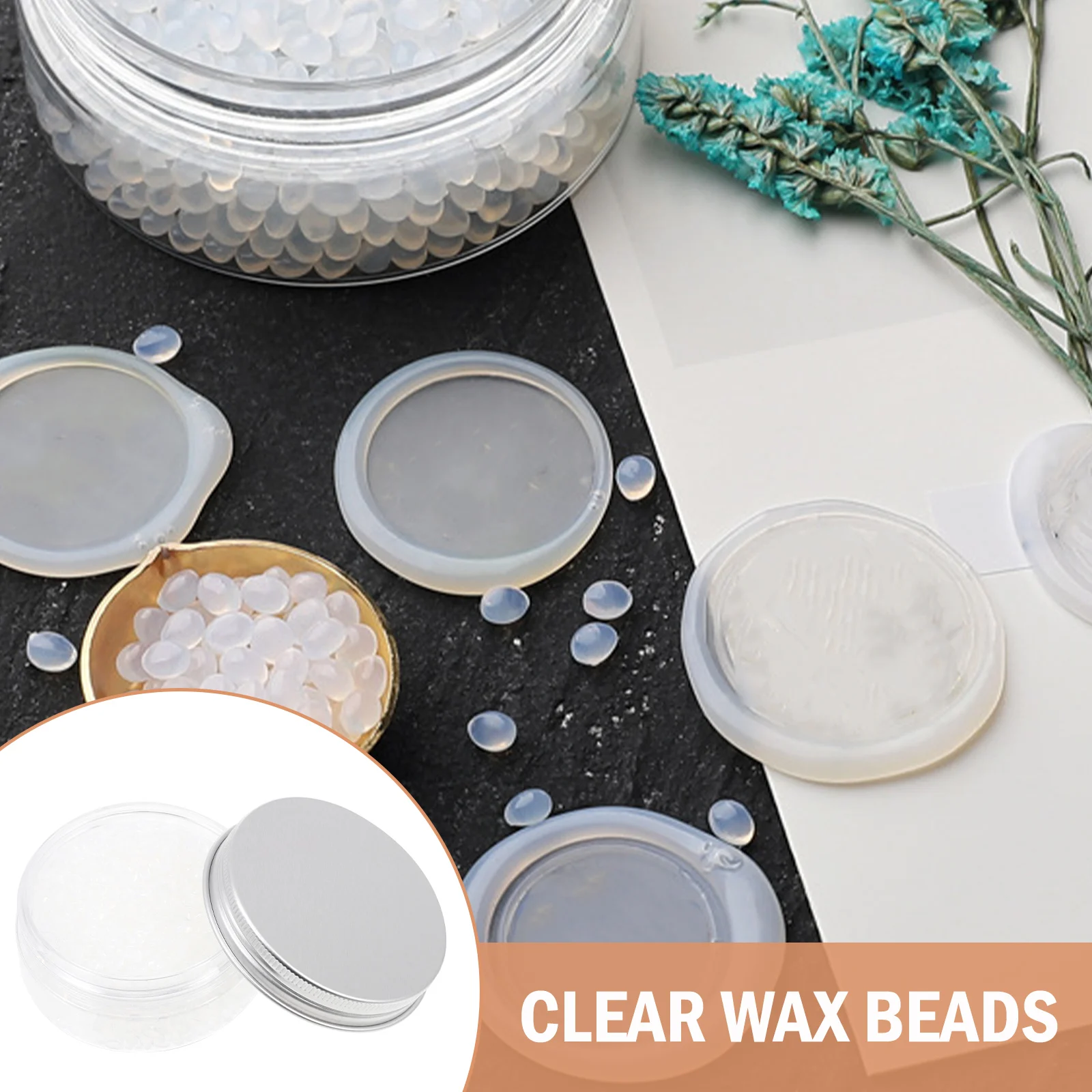 

Sealing Wax Beads Transparent Pellets Clear Practical Stamping Beads Easy Use Envelopes Cards Craft Projects Gifts Bottle