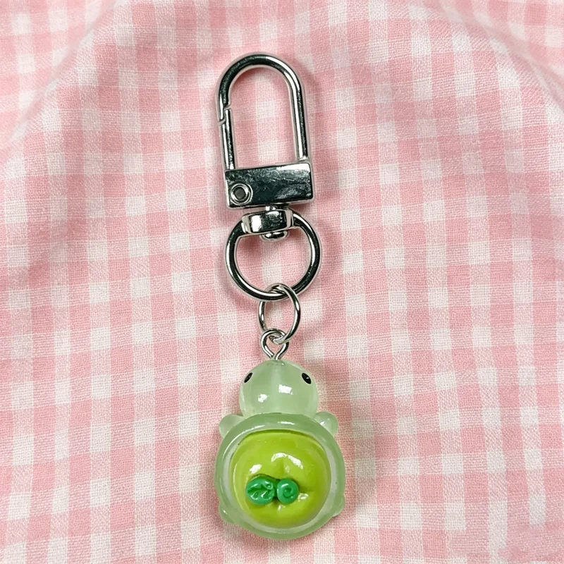 7pcs Fruit Turtle Tomato Turtle Mini Cute Doll Small Item Night Light Korean Pendant Keychain