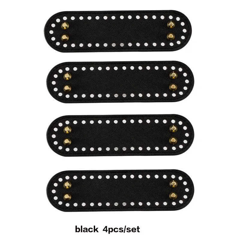 4 Stück DIY handgefertigte gewebte Taschenböden aus PU-Leder, gestrickte Taschenbodenplatten, Gepäckbodenzubehör (18 cm) S000517 – Detail 5