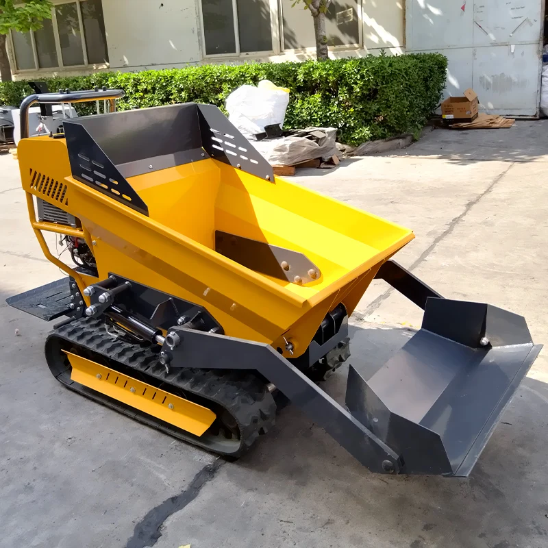 Customized Free Shipping EPA Mini Dumper Tracked Motor Wheel barrow Track Site Dumper For Farm Work MiniCrawler Dumper Truck