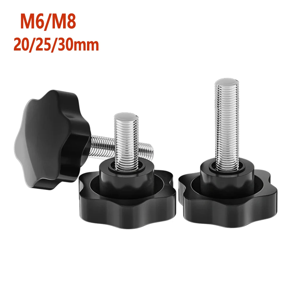 5pcs M6/M8 Hand Screw Handle Bakelite Bolt Knob Plum Handle Thread Clamping Thumb Handle Machine Screw Bolts