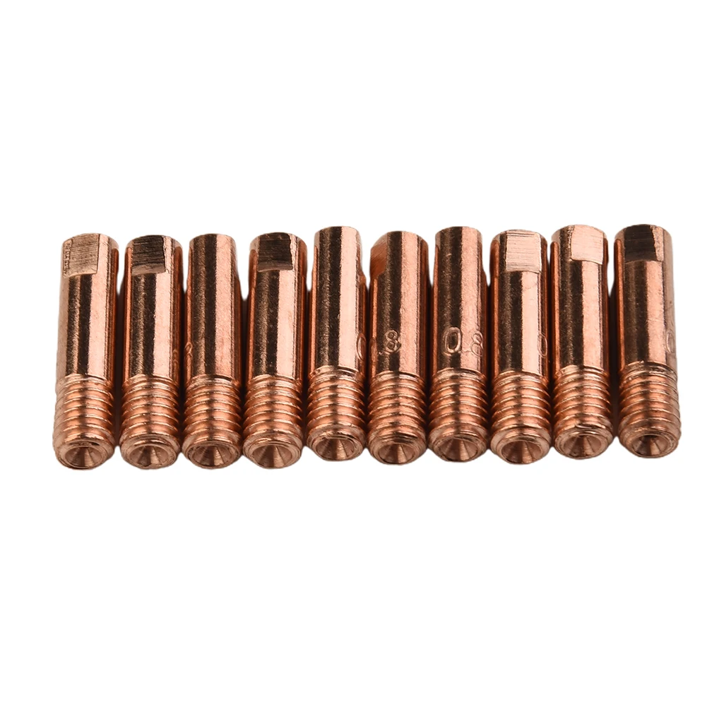 Reliable 15AK Mig Welding Contact Tips Kit 12pcs with Nozzle Tip Holder and Connector Rod for MIG/MAG Welding Torch