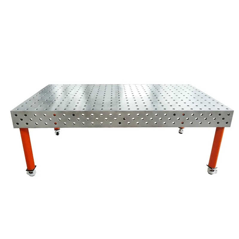 Size 3D Welding Table with Rail Moving System Multi Hole Positioning Workbench with Fixture