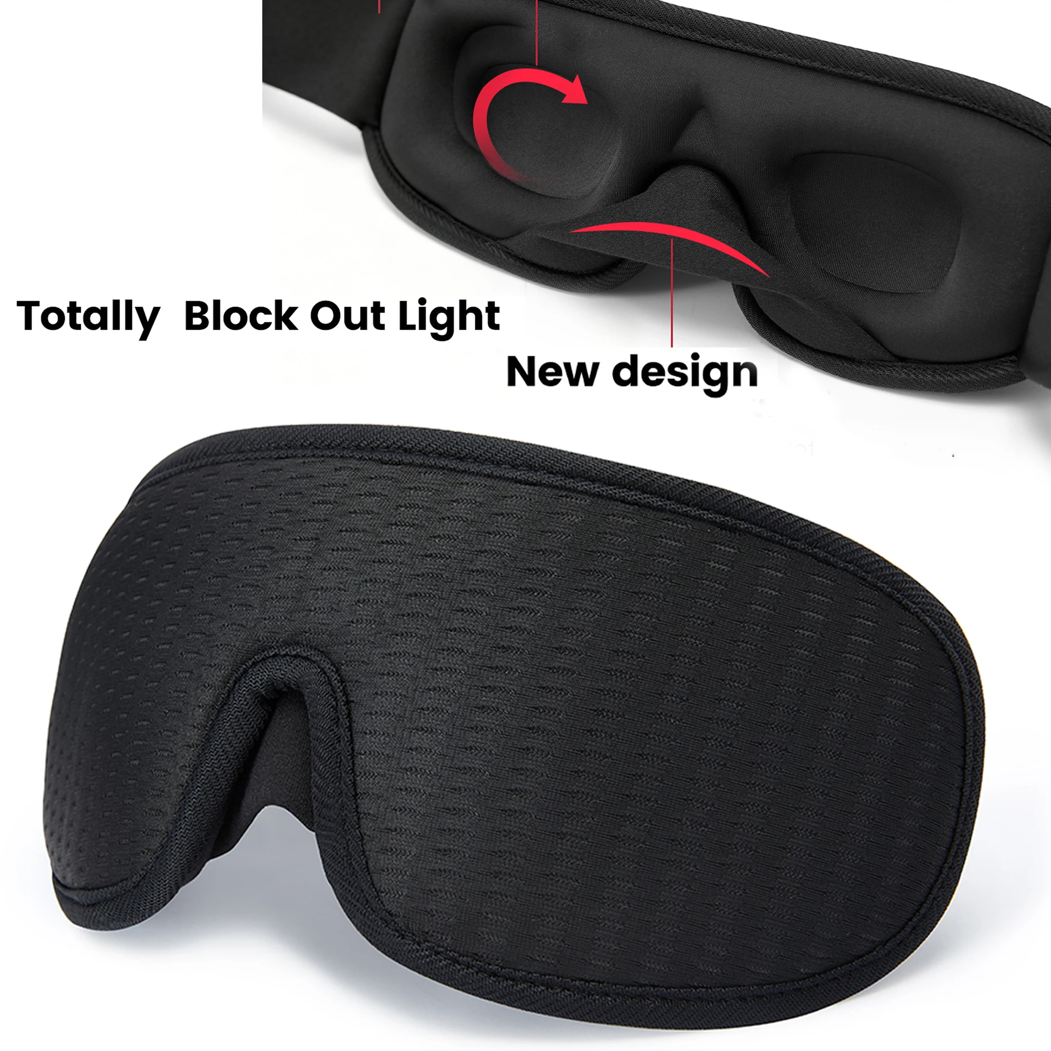 

Soft Padded 3D Eye Mask No Pressure Adjustable Sleeping Eye Mask Breathable Relax Aid Blackout Sleep Eye Mask Sleeping Aid