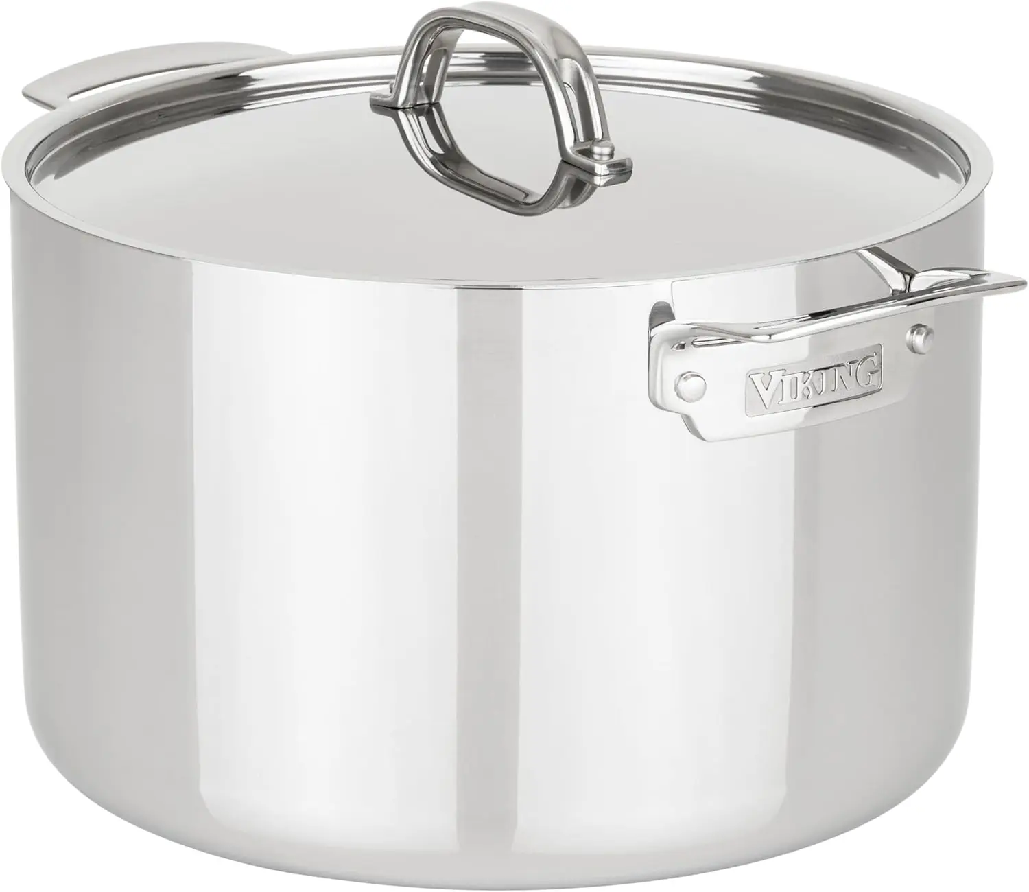 

3-Ply Stainless Steel Stock Pot, 12 Qt, with Lid, Dishwasher & Oven Safe, Induction Ready, Silver