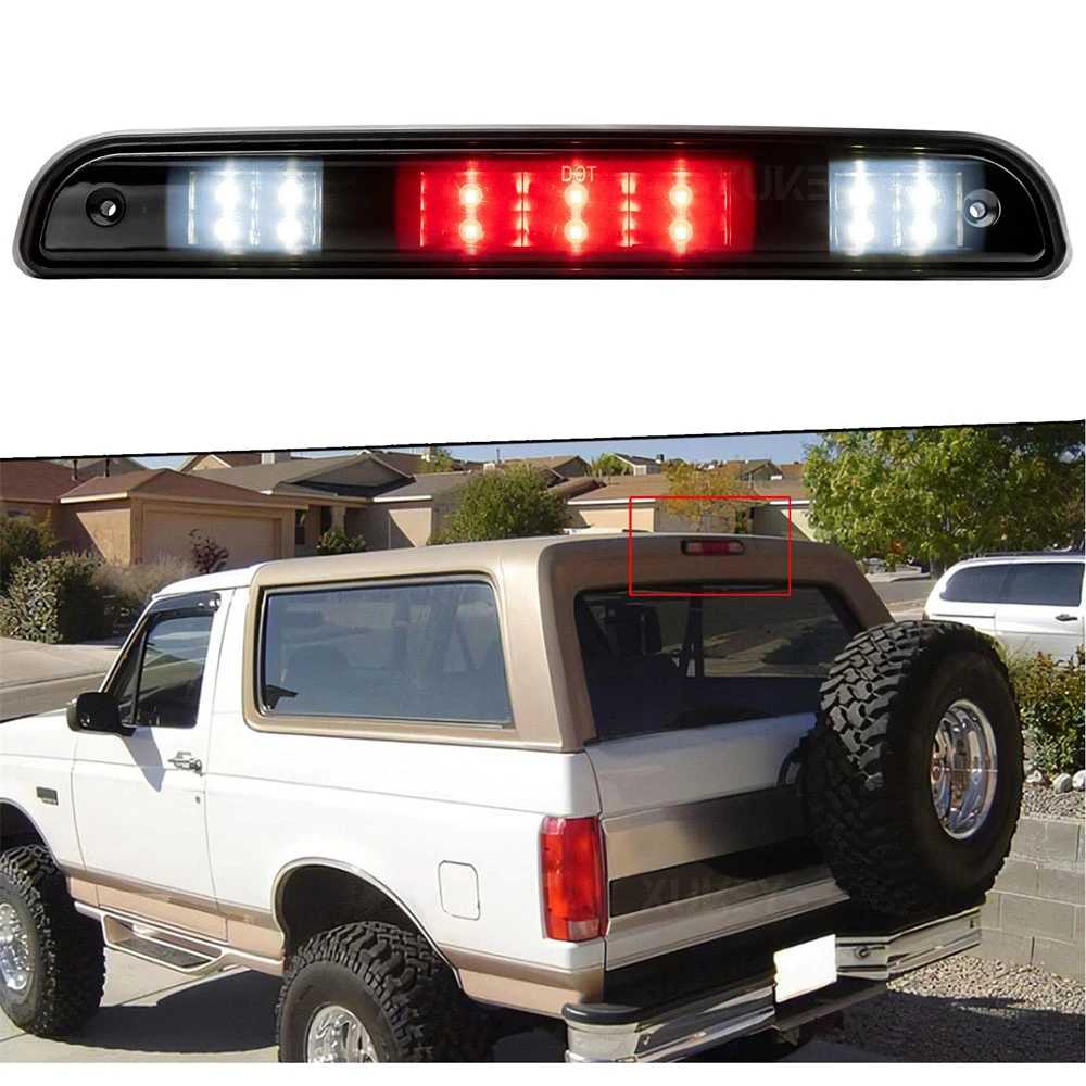 

For 1992-1996 Ford F150 F250 BRONCO 3rd Third Brake Light Smoke LED Rear Cargo Lamp