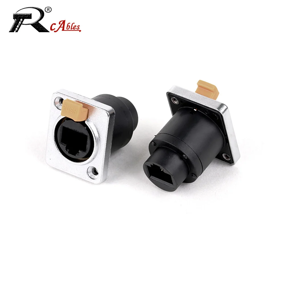 1pc RJ45 Waterproof Network Connector,D Type RJ45 8P8C CAT5/5E Female to Female Panel Mount Socket Ethernet LAN Network Extender