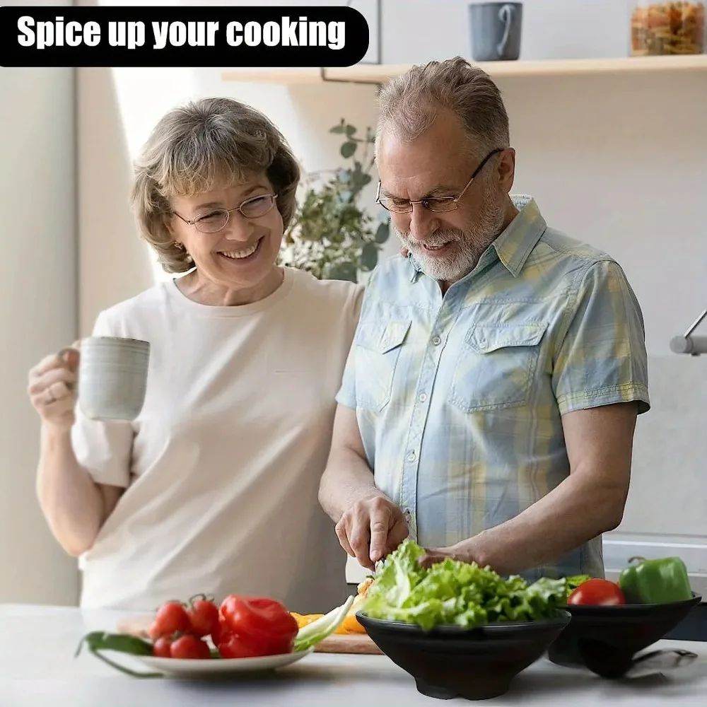 

New PP Ramen Bowls Durability Anti-scalding Pot Bowls Capacity High Temperature Large Striped Bowl