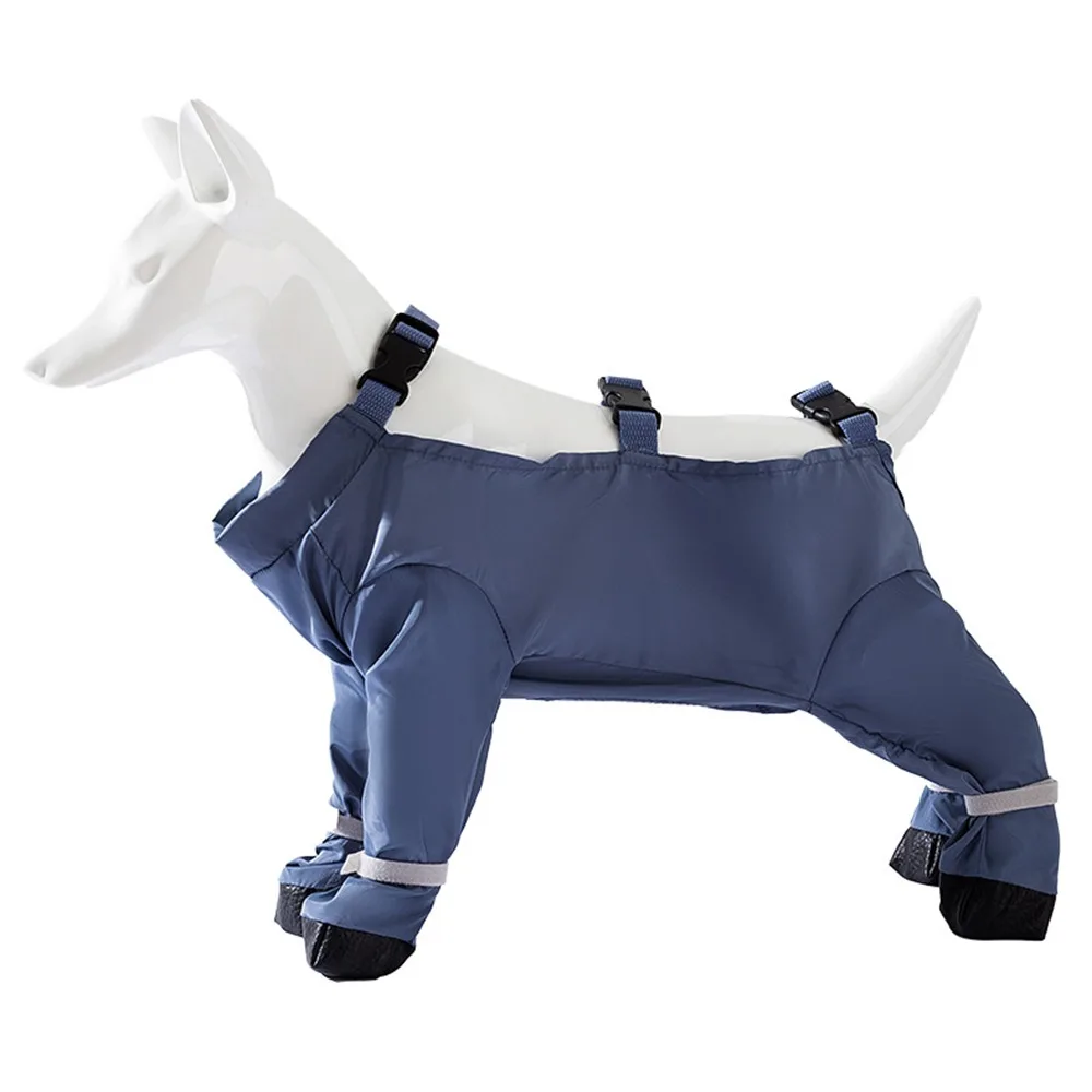 

Breathable Waterproof Dog Jumpsuit Adjustable Straps Anti-Slip Belly-Covering Pet Outfit Stain Resistant Easy To Clean