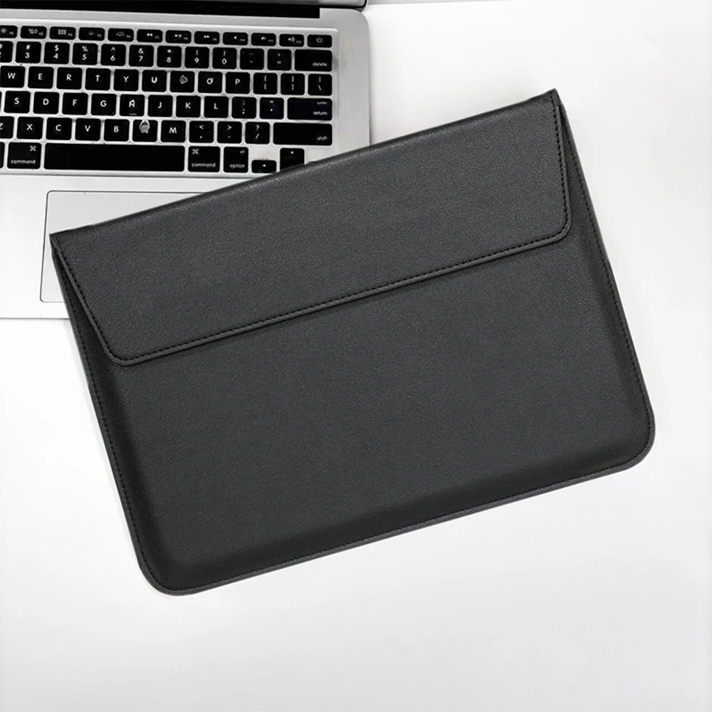 Personalisierte Laptop-Tasche aus PU-Leder für Damen und Herren, 13/15 Zoll, Englischer Computerständer, Computertasche – Detail 8