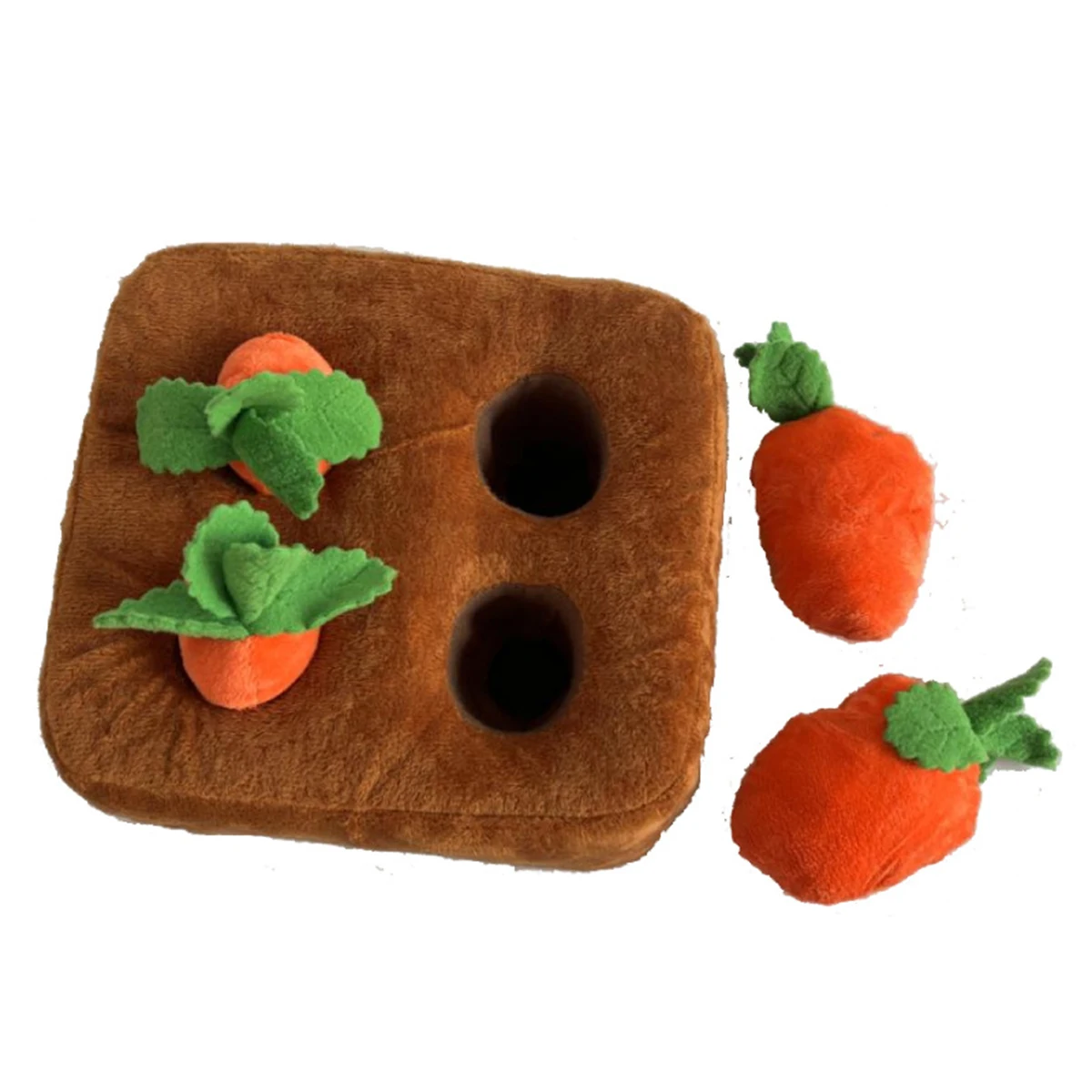 Interactive Dog Toy Stuffed Puzzle Toy Innovative Plush Vegetable Patch Pull Radish Stuffed Carrot Dog Chew Toys For Dogs Cats