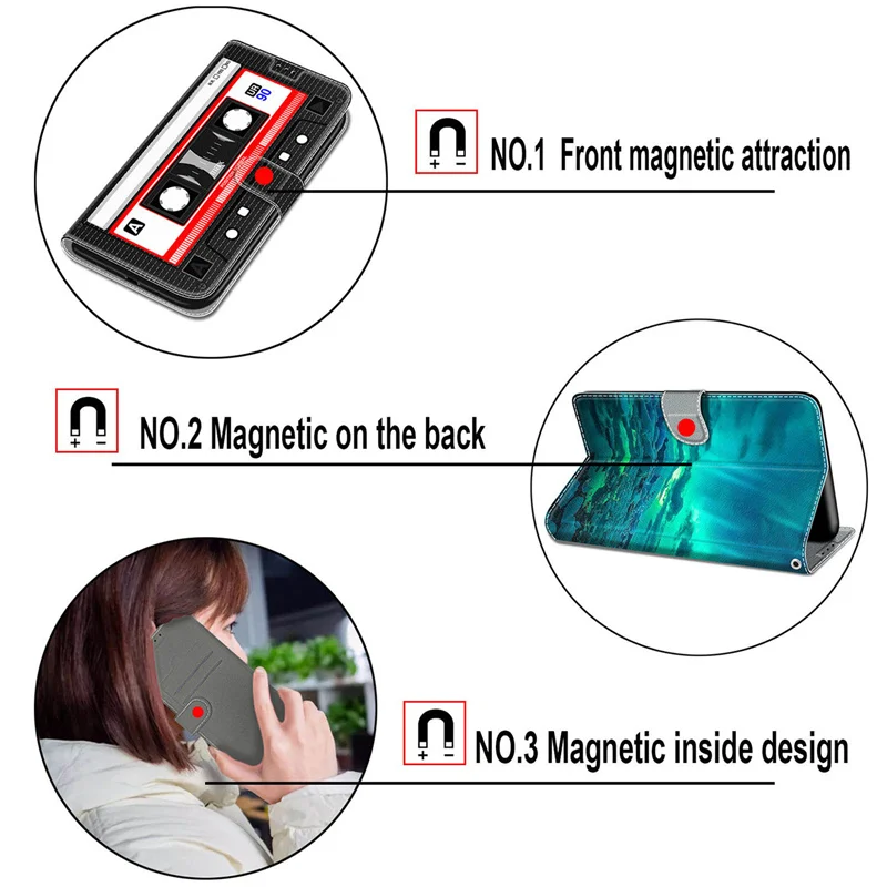 13 14 Pro Max etui na iPhone 11 12 13 14 Pro Max 14 Plus XR 7 8 SE 2022 2020 okładka śliczne drukowane skórzane etui z klapką Capa — zdjęcie produktu 4