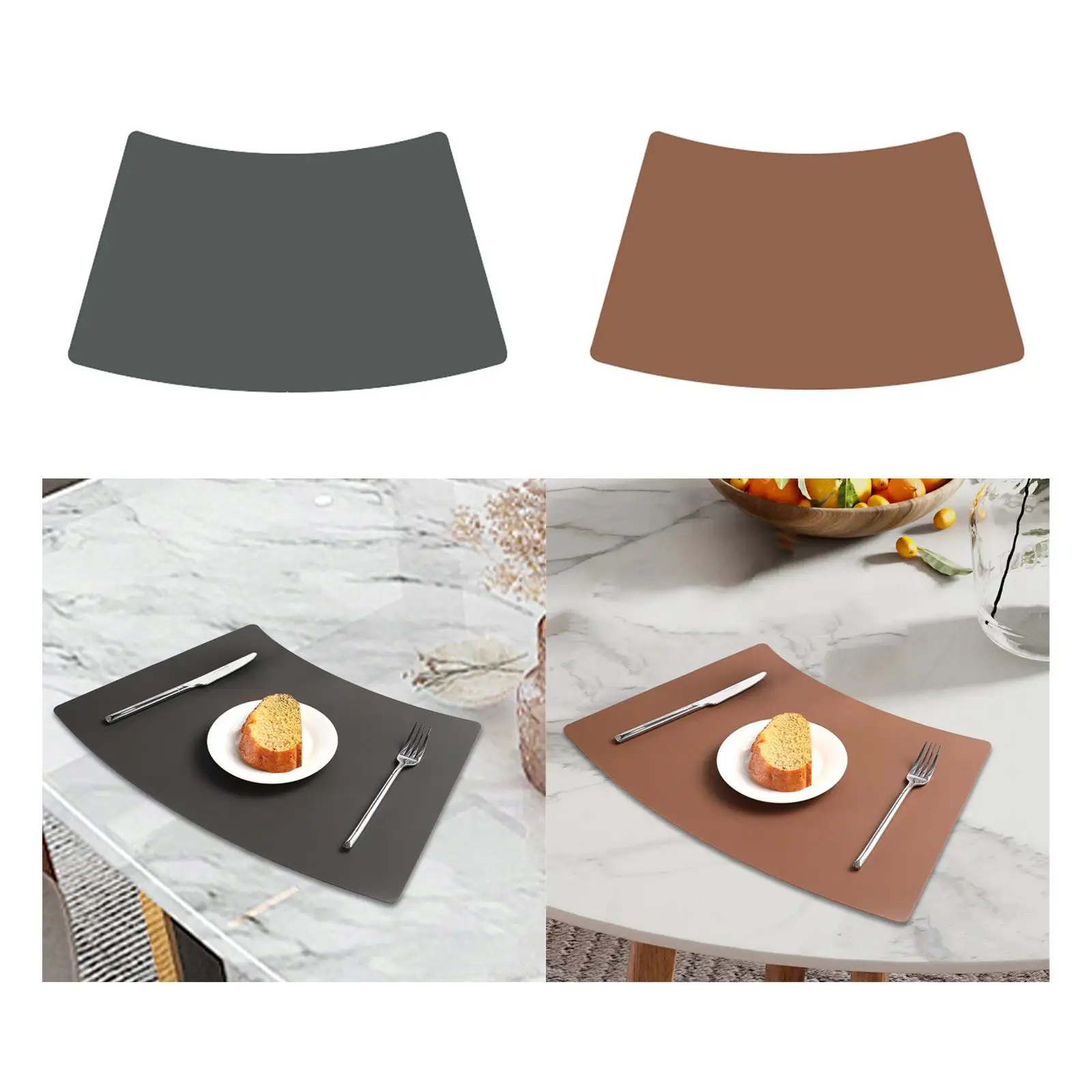 

Silicone Placemat Easy to Clean Decoration Heat Resistant Place Mats for Dining Table Counter Patio Countertop Indoor Outdoor