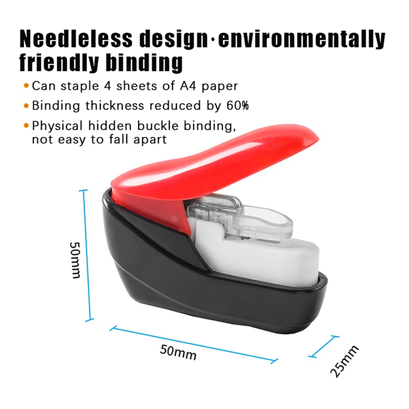 دباسة صغيرة بدون أظافر سهلة ، تدبيس الكتب ، لوازم تجليد المكاتب ، اللوازم المدرسية