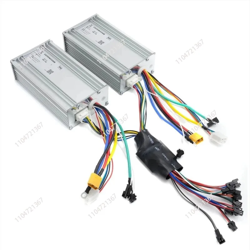 2Pcs electric scooter controller 60V45A sinusoidal brushless double drive front and rear universal motor controller accessories