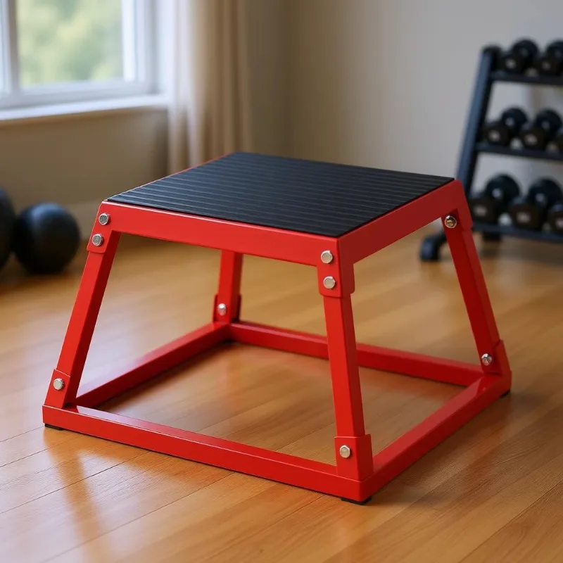 Steel vertical jump box, 12-inch non-slip fitness conditioning strength training box