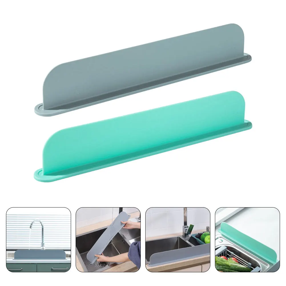 

2Pcs Waterproof Sink Guard Suction Cup Baffle for Kitchen Sink Splatter Shield Anti-Splash Protection Splashing-Proof Guard