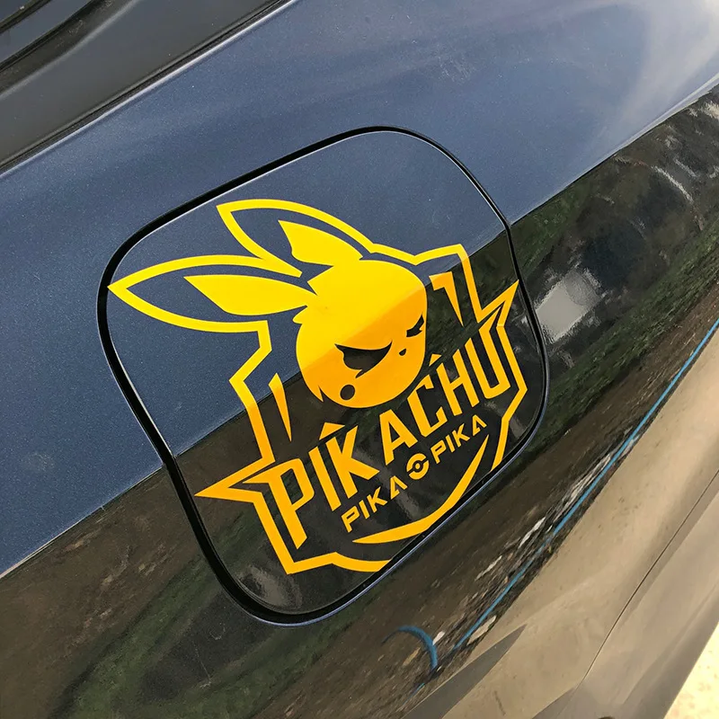 

Anime Pokemon Pikachu Car Sticker Reflective Decal for Fuel Tank Cap Windshield Trunk Motorcycle Laptop Luggage Suitcase Gift