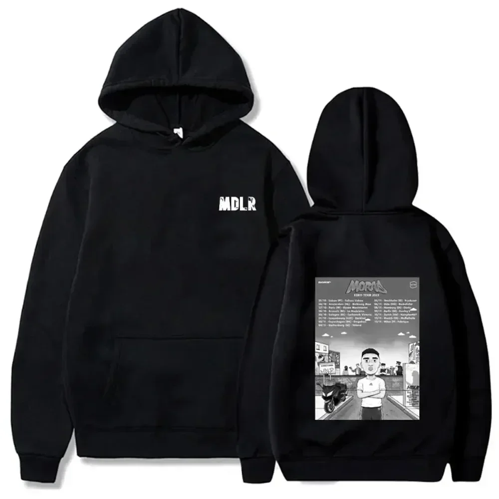 Mdlr Print Hoodies Women Fleece Sweatshirt Hip Hop Casual Hoodie Vintage Pullovers Loose Y2k Clothes Women Sweatshirt