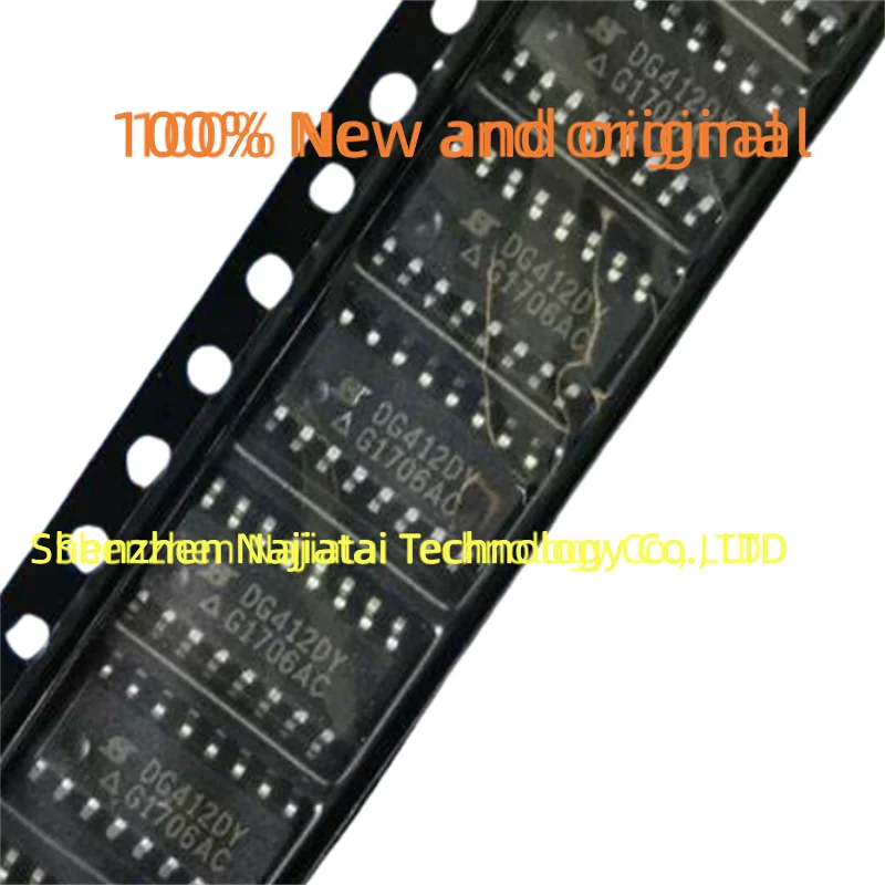 10 Stks/partij 100% Nieuwe Originele DG412DY-T1-E3 DG412DY-T1 Dg412dy SOIC-16 Ic Chip