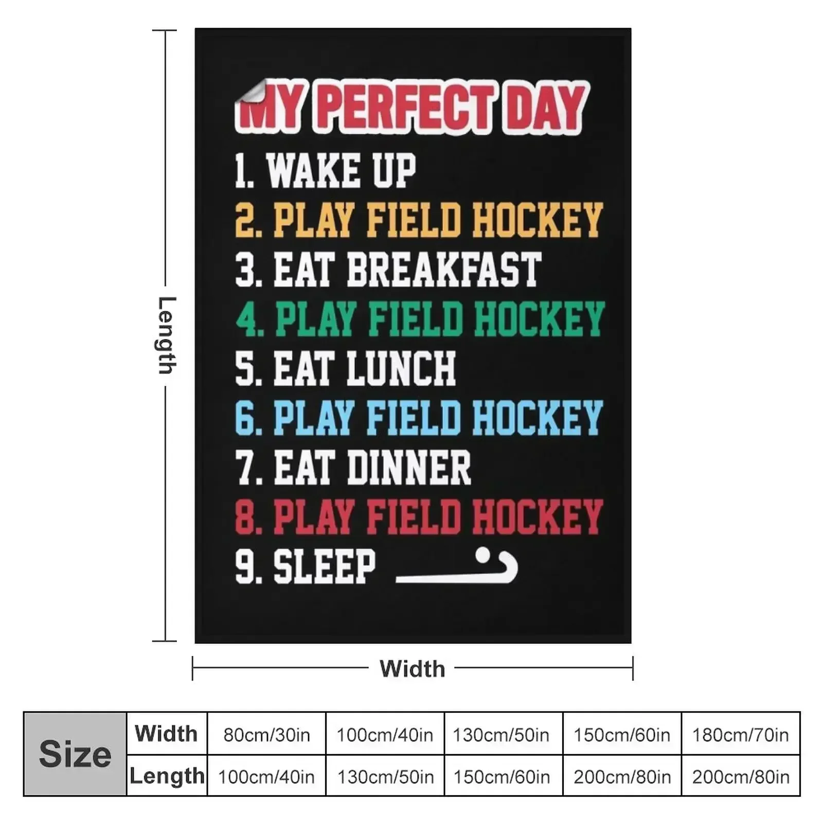 My Perfect Day Play Field Hockey Throw Blanket Thermal Stuffeds manga Hair Blankets