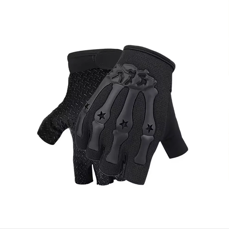 Outdoor-Radfahren, Halbfinger, Rutschfeste Taktikhandschuhe für Herren und Damen, Fitness, Bergsteigen, Angeln, Halbfinger, Fahrradhandschuhe – Detail 8