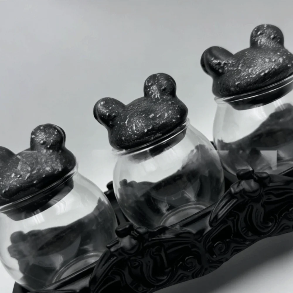 

Забавная баночка для специй в виде лягушки, прозрачный маленький контейнер для приправ, стеклянные бутылочки для специй, кухонные принадлежности