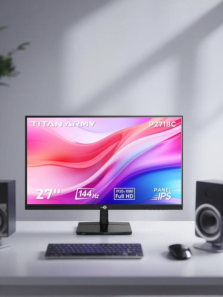 TITAN ARMY P2718C gamingmonitor, 27 inch 16:9 1920*1080 IPS-scherm, 144Hz, HDR10, Adaptive Sync, Low Blue Light & Flicker-free - afbeelding 2