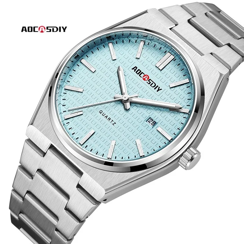 AOCASDIY self-owned brand super player business men's quartz steel with trend luminous waterproof calendar large dial men's watc