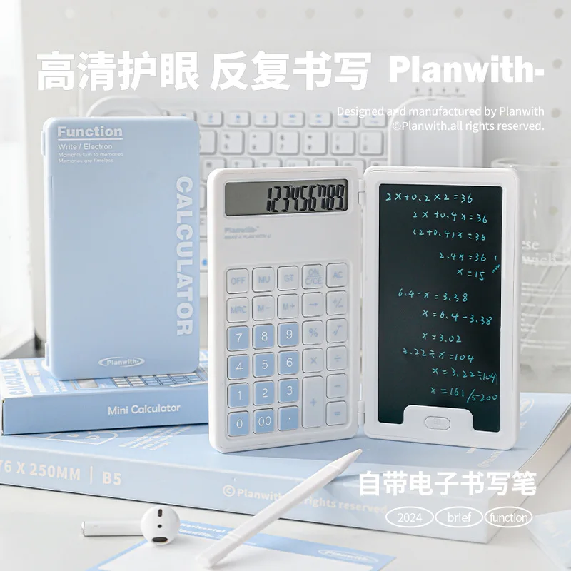MiniScientific Calculator with Writing Tablet Calculators Notepad Memo Office Electronics School Supplies